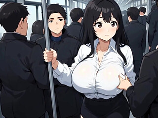 Anime public bus threesome sex ( AI generated )