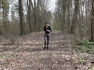 Elisa 18 & Bella X - Outdoor Blowjob, Masturbating and Peeing in the Woods