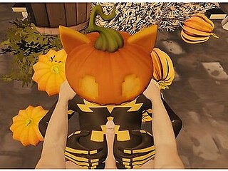 Fortnite Spice Pumpkin Cat Tit Fuck Halloween