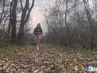 Nymphomaniac Asked to Fuck Her in the Woods. Public. Pov