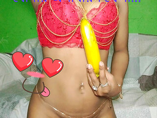 solo Bangladeshi wife play with Bagan eggplant