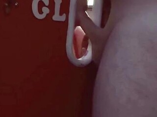 Glory hole blowjob busty amateur blonde fucking in stall
