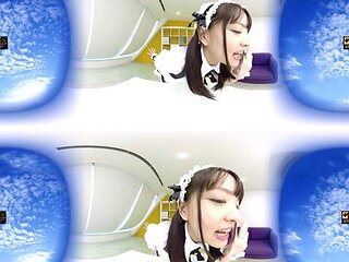 VR Abe Mikako climax cunnilingus!! Creampie sex with a shaved maid!! A stunning everyday life with a serving maid who loves me so much.