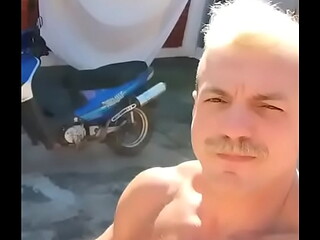 And then you get on the back of my motorcycle?