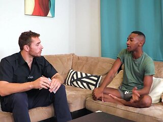 Worker and a black fellow are banging each other today