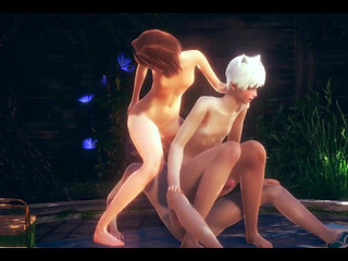 My Hero Academia - Toga and Uraraka Threesome - Japanese Asian Manga Anime Film Game Porn