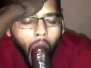 Big Black Cock Blowjob by Amateur Dick Gobbler