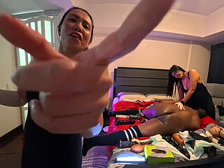 Asian Femdom Anal Fisting and Pegging