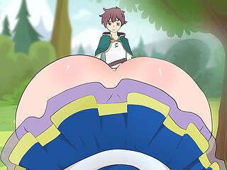 Aqua Wore a skirt that was Too short to seduce Kazuma/Hentai/Cartoon/Parody/God&amp_apos_s Blessing On This Wonderful Wold ! 2025