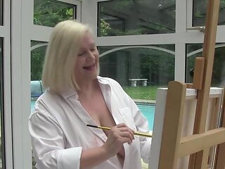 Mature MILF Lacey Starr Wild Art Lesson with Luke Hotrod
