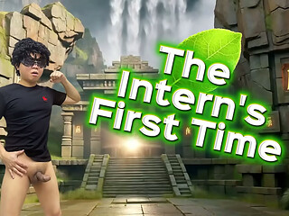 The Intern Gets Fucked by His Boss for the First Time.