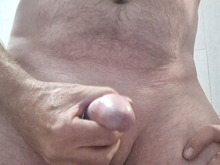 Big spurting load in the shower