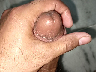 Masturbation And Cumming In My Hostel Washroom With My Circumcised Penis
