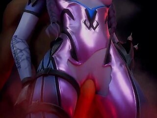 Bald Pussy Widowmaker Gets a Nice Standing Fuck