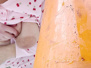 In the Snow She Dont Care in the Woods Naked No Underwear