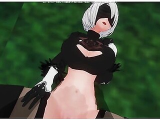 3d Hentai Pov 2b Squirts On Your Cock With Nier Automata