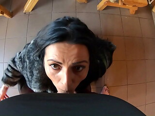 Preview- Blow-job, fuck and cum playing with my impotent husband friends while wearing a fur coat ep 240