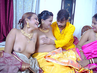 Desi Horny Indian Three Bhabhi Wants to Get Fucked by Their Dewar Like a Bhabhi's Groupsex Party ( Hindi Audio )