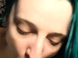 Close up BJ cumshot