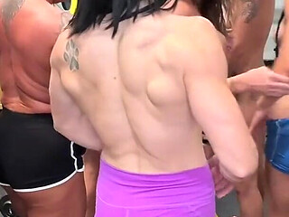Muscle Mommies Get in Nude Workout at the Gym