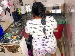 Angry Desi Maid Gets Fucked Hard by Boss in Kitchen Intense Kitchen Sex