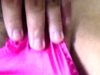 Cum in my Cute little pink Satin Panties