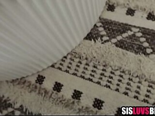 Hot Latina stepsis sucks cock and uses a vibrator
