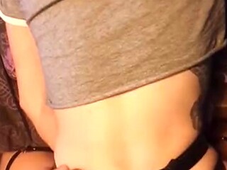 Best friend's girlfriend gives a hot public blowjob