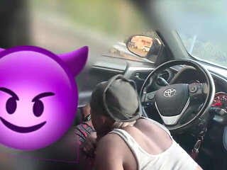 Cars Pass by While She Suck My Dick