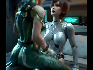 Eve x Evie Lesbian kissing (Stellar Blade /AI generated)