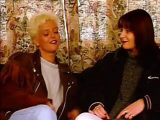 Stunning German lesbo babes make out and touch each other's snatch