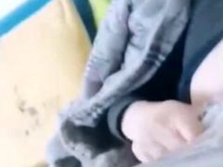 Young man  suck grandpa