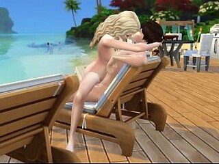 Beach-loving couple gets naughty in public