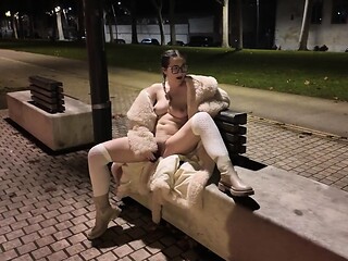 Busty brunette solo masturbation