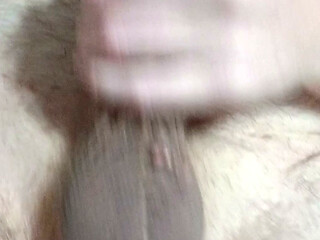 Stroking my cock with a dildo in my ass