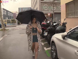 She Lets a Dildo Be Inserted Into Her Vagina Right There on the Street