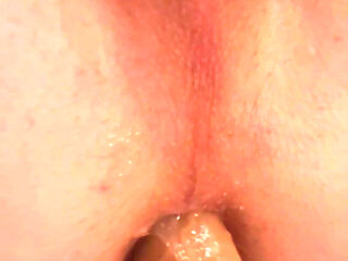 Taking that dildo right in