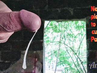 Need a place to cum! Part 10. Summer wank and cum in abandoned building near by street
