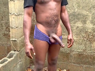 Big Black Nigerian Cock on Public