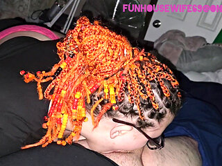 Pink Panties Ass up Swallowing His Cock and Cumm