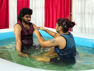 Pool Romance with Lip Lock