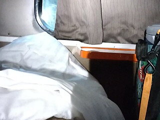 Masturbating in a train.
