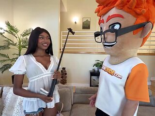I Cast Athletic Ebony Babe Poppy Cox and She Ended Up on My Dick