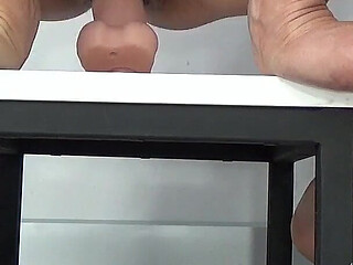 Amazing Sagging Tits Riding a Dildo 2