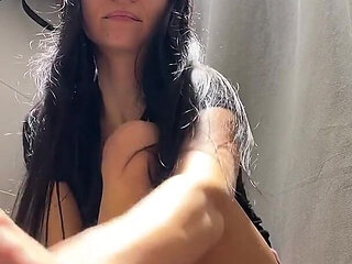 Try on Leggings and Pants, Boobs Tease, Pussy Flashing