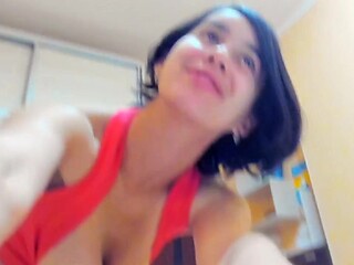 Myla Angel shows off her huge natural boobs
