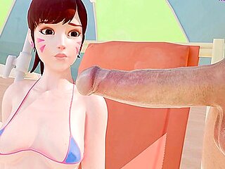 Car Toon In Mercy & D.va Autograph Of Lust ( Overwatch Parody )