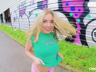 Danielle Soul In Blonde Girl Fucks Big Cock In Public