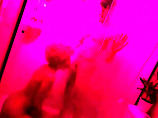 free My hairy girlfriend gave me a blowjob in the shower while we listened to indie music