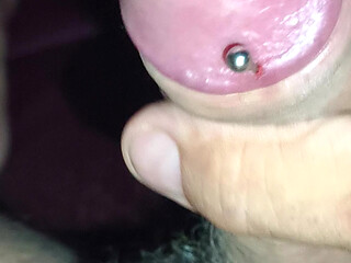Masturbation with piercing